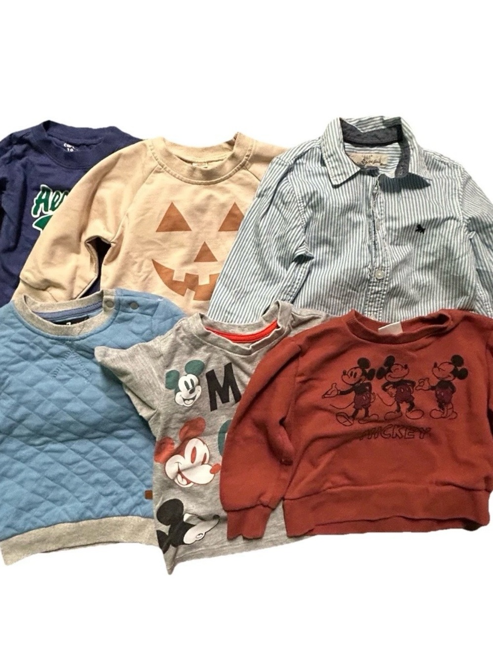 Toddler Boy Winter Tops Mickey Mouse Disney Crewneck Sweatshirts Size 18 Months